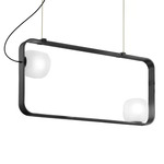 Groove Horizontal Pendant - Anthracite / Shaded White