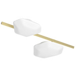 Modulor Linear Wall / Ceiling Light - Painted Brass / Matte White