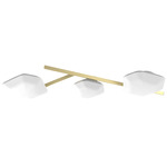 Modulor Linear Wall / Ceiling Light - Painted Brass / Matte White