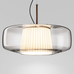 Plisse Pendant - Bronze / Clear