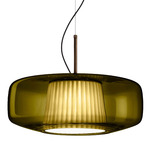 Plisse Pendant - Matte Bronze / Old Green / Ivory Plisse