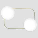 Tier Wall / Ceiling Light - Painted Brass / Matte White