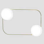 Tier Wall / Ceiling Light - Painted Brass / Matte White