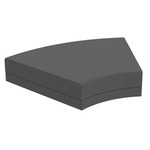 Pixel Curved Modular Ottoman - Matte Anthracite