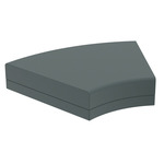 Pixel Curved Modular Ottoman - Matte Modo Green