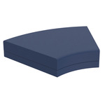 Pixel Curved Modular Ottoman - Matte Notte Blue