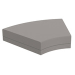 Pixel Curved Modular Ottoman - Matte Taupe