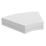 Pixel Curved Modular Ottoman - Matte White