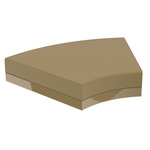 Pixel Curved Modular Ottoman - Lacquered Beige