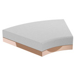Pixel Curved Modular Ottoman - Lacquered Bronze