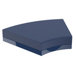 Pixel Curved Modular Ottoman - Lacquered Notte Blue