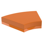 Pixel Curved Modular Ottoman - Lacquered Orange