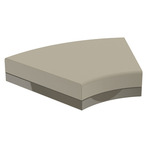 Pixel Curved Modular Ottoman - Lacquered Taupe