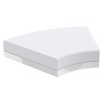 Pixel Curved Modular Ottoman - Lacquered White