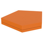 Pixel Pentagon Modular Ottoman - Matte Orange
