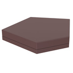 Pixel Pentagon Modular Ottoman - Matte Purjai Red