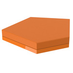Pixel Pentagon Modular Ottoman - Lacquered Orange