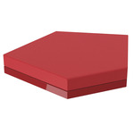 Pixel Pentagon Modular Ottoman - Lacquered Red