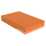 Pixel Rectangular Modular Ottoman - Lacquered Orange