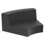 Pixel Curved Modular Seat - Matte Anthracite