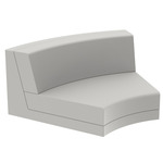 Pixel Curved Modular Seat - Matte Ecru