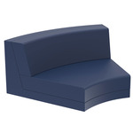 Pixel Curved Modular Seat - Matte Notte Blue
