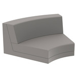 Pixel Curved Modular Seat - Matte Taupe