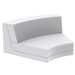 Pixel Curved Modular Seat - Matte White