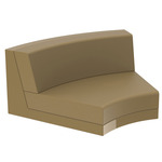 Pixel Curved Modular Seat - Lacquered Beige