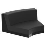 Pixel Curved Modular Seat - Lacquered Black