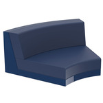 Pixel Curved Modular Seat - Lacquered Notte Blue