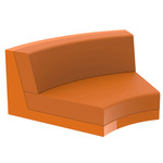 Pixel Curved Modular Seat - Lacquered Orange