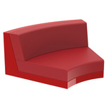 Pixel Curved Modular Seat - Lacquered Red