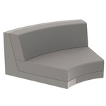 Pixel Curved Modular Seat - Lacquered Taupe