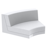 Pixel Curved Modular Seat - Lacquered White