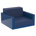 Pixel Lounge Chair - Lacquered Notte Blue