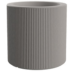 Gatsby Small Cylinder Planter - Matte Ecru