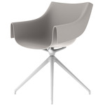 Manta Swivel Armchair - Set of 2 - White / Ecru