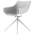 Manta Swivel Armchair - Set of 2 - White / White