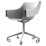 Manta Swivel Armchair - Set of 2 - White / White