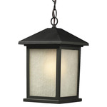 Holbrook Outdoor Pendant - Black / White Seedy