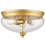 Amon Ceiling Light - Satin Gold / Clear Seeded