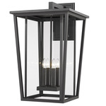 Seoul Outdoor Wall Light - Black / Clear