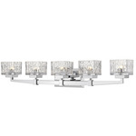 Rubicon Bathroom Vanity Light - Chrome / Clear