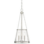 Prescott Pendant - Brushed Nickel / Clear