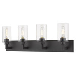 Savannah Bathroom Vanity Light - Bronze / Clear