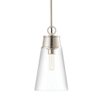 Wentworth Pendant - Polished Nickel / Clear