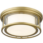 Willow Ceiling Light - Olde Brass / Clear/ Opal