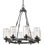 Tahoe Outdoor Chandelier - Ashen Bamboard / Clear