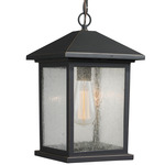 Portland Outdoor Pendant - Oil Rubbed Bronze / Clear Seedy